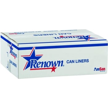 Renown 56 Gallon 16 Mic 43 X 48 Inch Natural Can Liner, Case Of 200