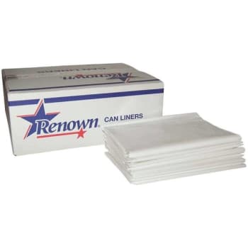 Image for Renown 45 Gallon White Can Liners, Case Of 50 from HD Supply