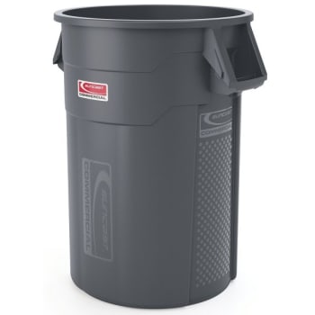 Suncast Commercial 44 Gallon Utility Trash Can Gray