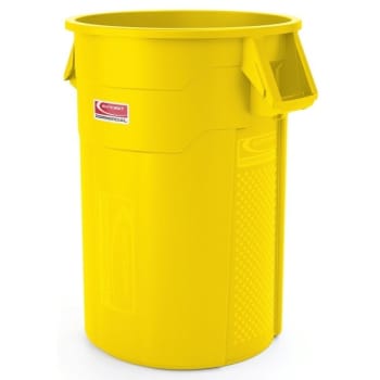 Suncast Commercial 44 Gallon Utility Trash Can Yellow