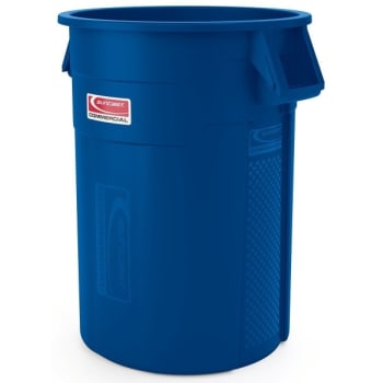 Image for Suncast Commercial 55 Gallon Utility Trash Can Blue from HD Supply