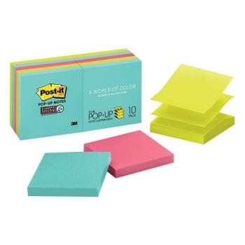 Image for Post-It® Rectangle Super Sticky Pop-Up Notes 3" X 3", Package Of 10 from HD Supply