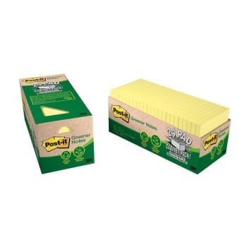 Image for Post-It® Canary Yellow Greener Notes 3" X 3", Package Of 24 from HD Supply