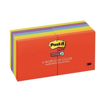 Image for Post-It® Marrakesh Super Sticky Notes 3" X 3", Package Of 12 from HD Supply