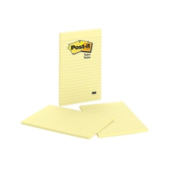 Image for Post-It® Canary Yellow Lined Notes 5" X 8", Package Of 2 from HD Supply