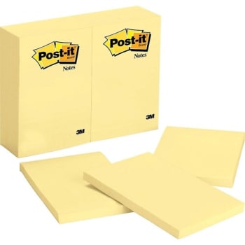 Image for Post-It® Canary Yellow Notes 4" X 6", Package Of 12 from HD Supply