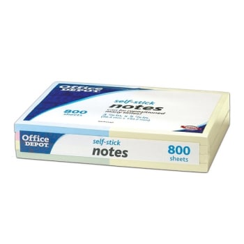 Image for Office Depot® Lined Self Stick Notes 4" X 6" Package Of 8 from HD Supply