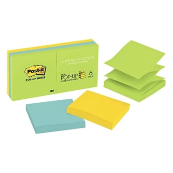 Image for Post-It® Jaipur Pop-Up Notes 3" X 3" , Package Of 6 from HD Supply