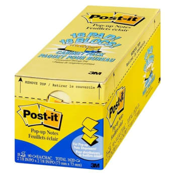 Image for Post-It® Canary Yellow Pop-Up Notes 3" X 3", Package Of 18 from HD Supply