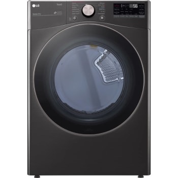 Lg 7.4-Cu. Ft. Front Load Electric Dryer With Turbosteam & Built-In Intelligence, Black Steel