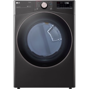 LG 7.4-Cu. Ft. Front Load Gas Dryer With TurboSteam & Built-In Intelligence, 12 Cycles, Smooth Black