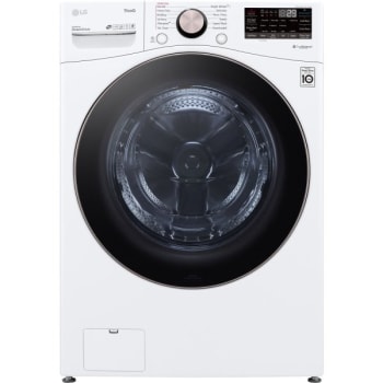 Lg 4.5-Cu. Ft. Front Load Washer With Turbowash & Built-In Intelligence, White