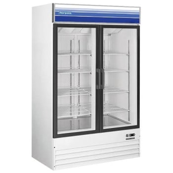 Image for Norpole 2 Swing Glass Door Merchandiser Refrigerator 53" In White from HD Supply