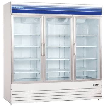 Image for Norpole 3 Swing Glass Door Merchandiser Refrigerator 78" In White from HD Supply