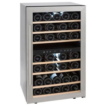 Premium Levella 22.24" Wide 4.1 Cubic Foot 43 Bottle Dual Zone Wine Cooler