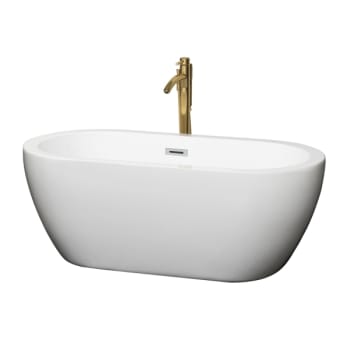 Image for Wyndham Collection Soho 60" Freestanding Tub Polished Chrome Trim Gold Tub Fill from HD Supply