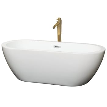 Image for Wyndham Collection Soho 68" Freestanding Tub Polished Chrome Trim Gold Filler from HD Supply