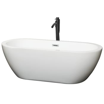 Image for Wyndham Collection Soho 68" Freestanding Tub Polished Chrome Trim Black Filler from HD Supply