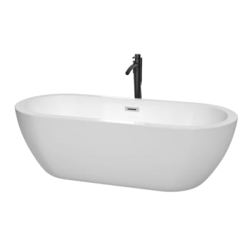 Image for Wyndham Collection Soho 72" Freestanding Tub Polished Chrome Trim Black Tub Fill from HD Supply