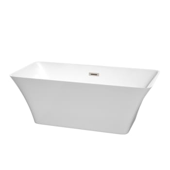 Image for Wyndham Collection Tiffany 59" Freestanding Tub Brush Nickel Drain Overflow Trim from HD Supply