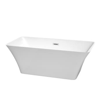Image for Wyndham Collection Tiffany 59" Freestanding Tub Polish Chrome Drain Overflow from HD Supply