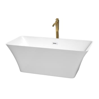 Image for Wyndham Collection Tiffany 59" Freestanding Tub Shiny Trim Gold Tub Fill from HD Supply
