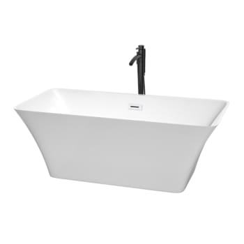 Image for Wyndham Collection Tiffany 59" Freestanding Tub Shiny Trim Black Tub Fill from HD Supply