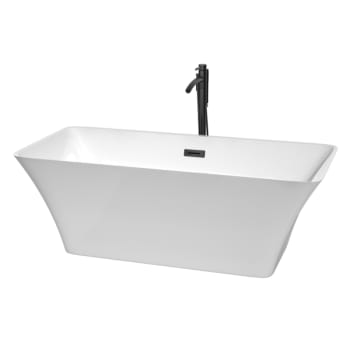 Image for Wyndham Collection Tiffany 67" Freestanding Tub Black Tub Fill Drain Overflow from HD Supply