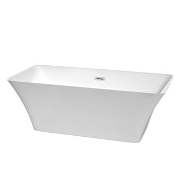 Image for Wyndham Collection Tiffany 67" Freestanding Tub Polish Chrome Drain Overflow from HD Supply