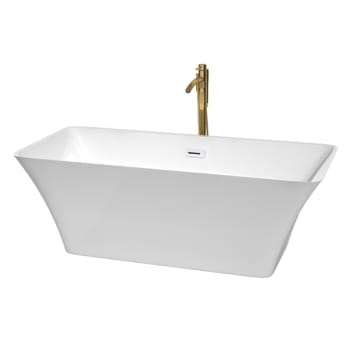 Image for Wyndham Collection Tiffany 67" Freestanding Tub Shiny Trim Gold Tub Fill from HD Supply
