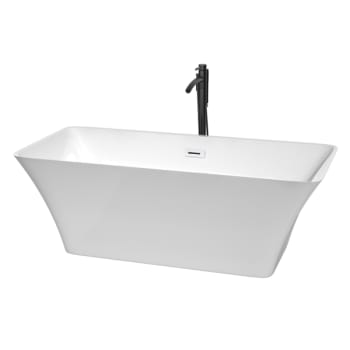 Image for Wyndham Collection Tiffany 67" Freestanding Tub Shiny Trim Black Tub Fill from HD Supply