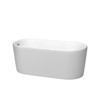 Image for Wyndham Collection Ursula 59" Freestanding Mat Tub Brushed Nickel Drain Overflow from HD Supply