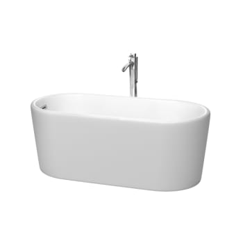 Image for Wyndham Collection Ursula 59" Freestanding Mat Tub Polish Chrome Tub Fill Trim from HD Supply