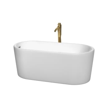 Image for Wyndham Collection Ursula 59" Freestanding Tub Polish Chrome Trim Gold Tub Fill from HD Supply