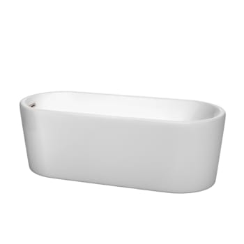 Image for Wyndham Collection Ursula 67" Freestanding Tub Brush Nickel Drain Overflow Trim from HD Supply