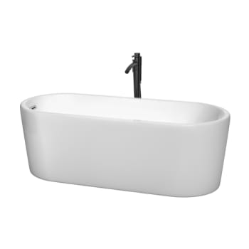 Image for Wyndham Collection Ursula 67" Freestanding Tub Polish Chrome Trim Black Tub Fill from HD Supply