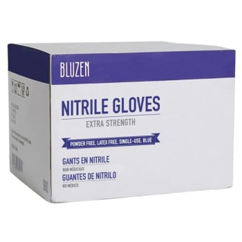 Image for Safety Wercs Bluzen Nitrile Gloves, 5 Mil, Blue, Medium, Case Of 1000 from HD Supply