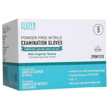 Image for Safety Wercs Bluzen Nitrile Exam Gloves, 6 Mil, Blue, Small, Case Of 1000 from HD Supply