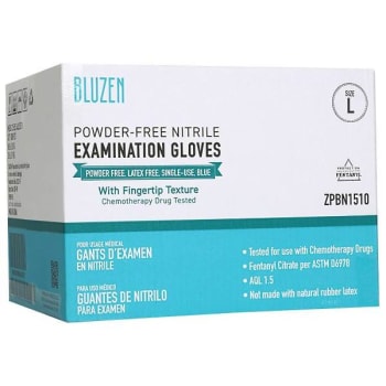 Image for Safety Wercs Bluzen Nitrile Exam Gloves, 6 Mil, Blue, Large, Case Of 1000 from HD Supply