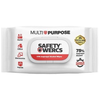 Image for Safety Wercs Alcohol Disinfecting Wipes, 50 Wipes Per Pack, Case Of 36 from HD Supply