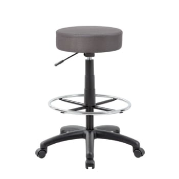 Boss Office Products DOT drafting stool, Charcoal Grey