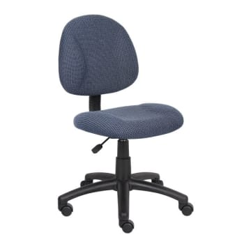 Image for Boss Office Products Deluxe Armless Posture Chair, Blue from HD Supply
