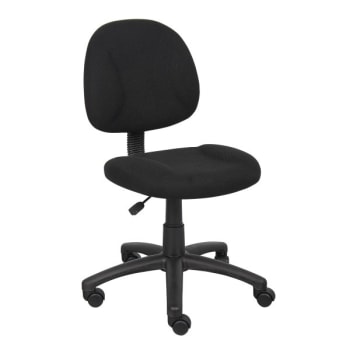 Boss Office Products Deluxe Armless Posture Chair, Black