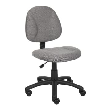 Boss Office Products Deluxe Armless Posture Chair, Grey
