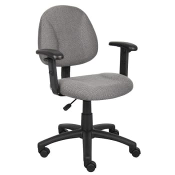 Boss Office Products Deluxe Adjustable Arm Posture Chair, Grey