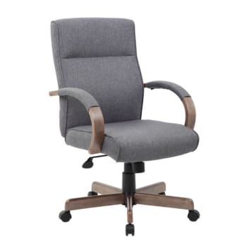 Boss Office Products Modern Executive Conference Chair, Slate Grey