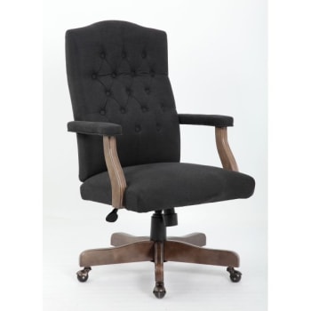 Image for Boss Office Products Executive Black Fabric Chair, Black from HD Supply