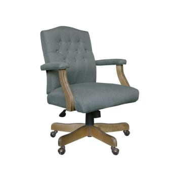 Boss Office Products Executive Mid Back Linen Chair, Grey