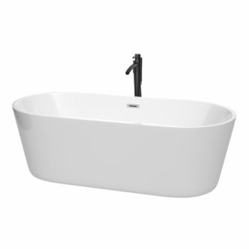 Image for Wyndham Collection Carissa 71" Bathtub Polished Chrome Trim And Black Tub Filler from HD Supply