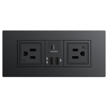 Image for Teleadapt PowerHub E  with 2 tamper resistant US outlets, Black from HD Supply